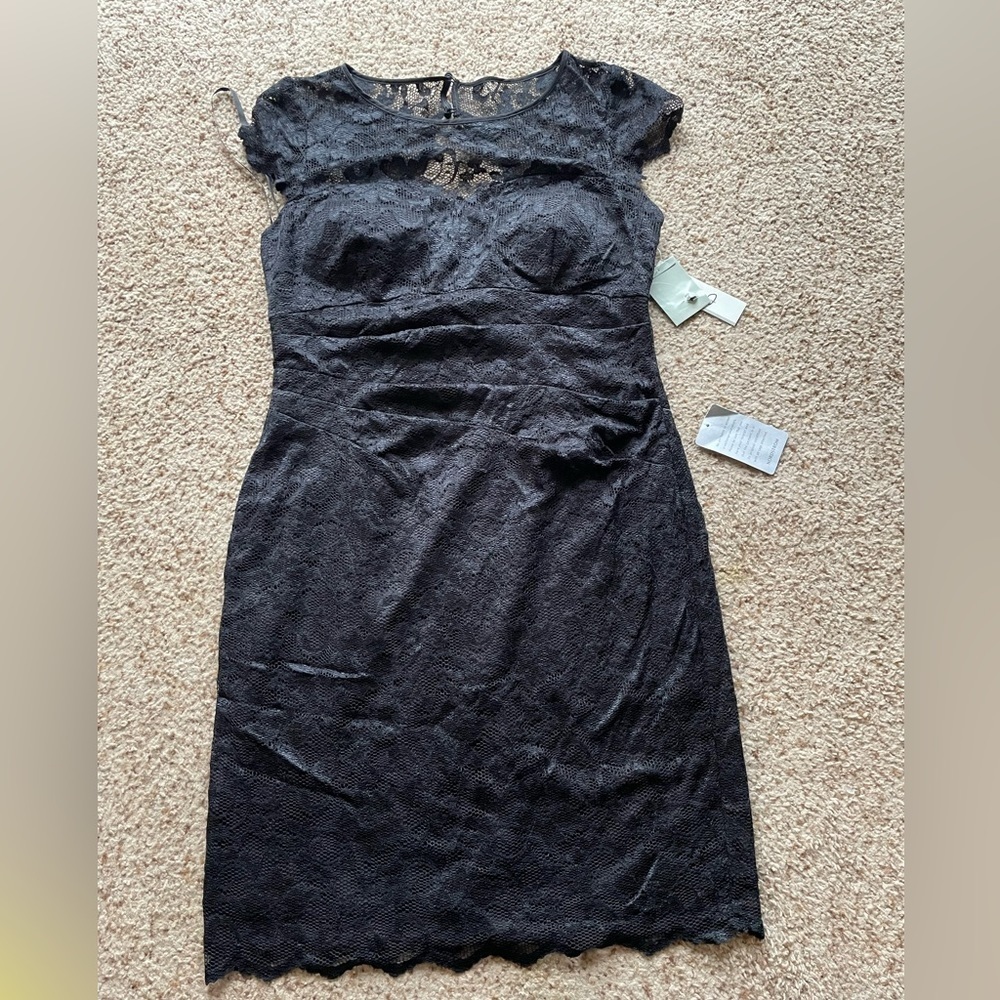 NWT Eliza J black lace dress size 14